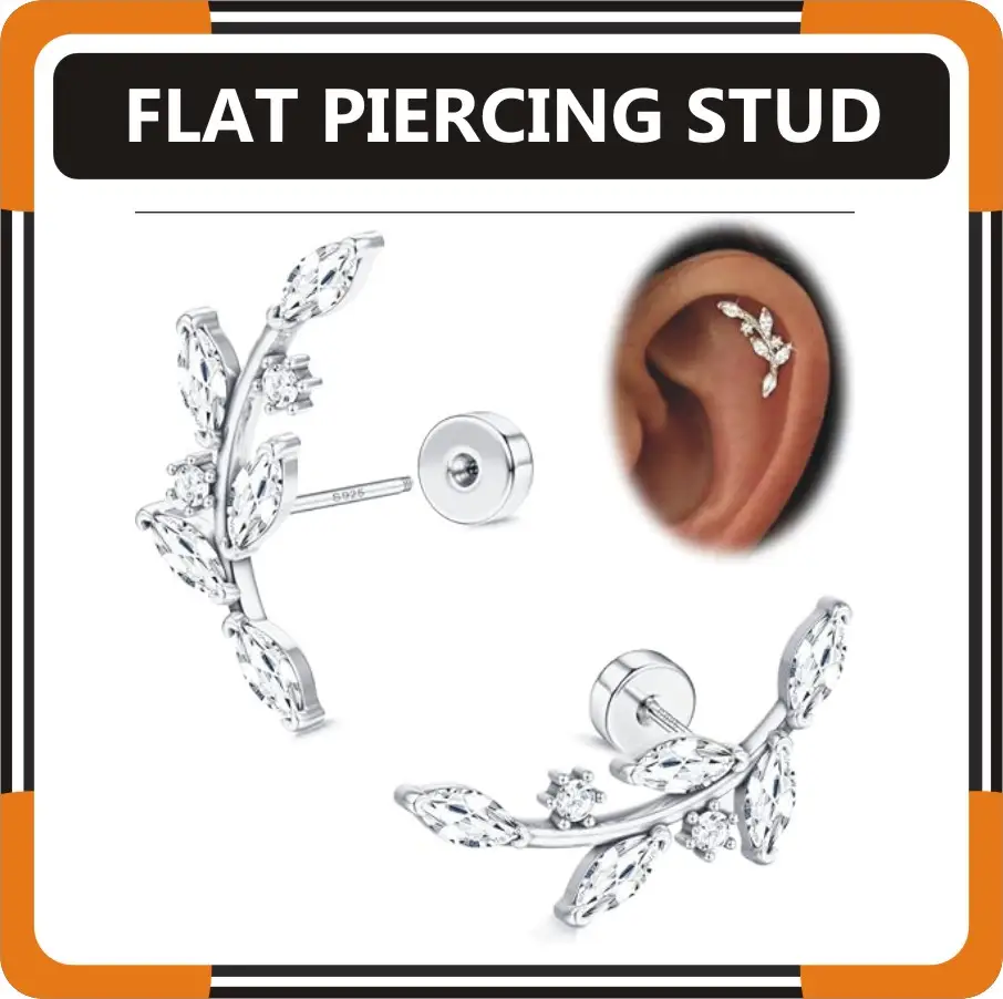Flat Piercing Stud For Women in USA