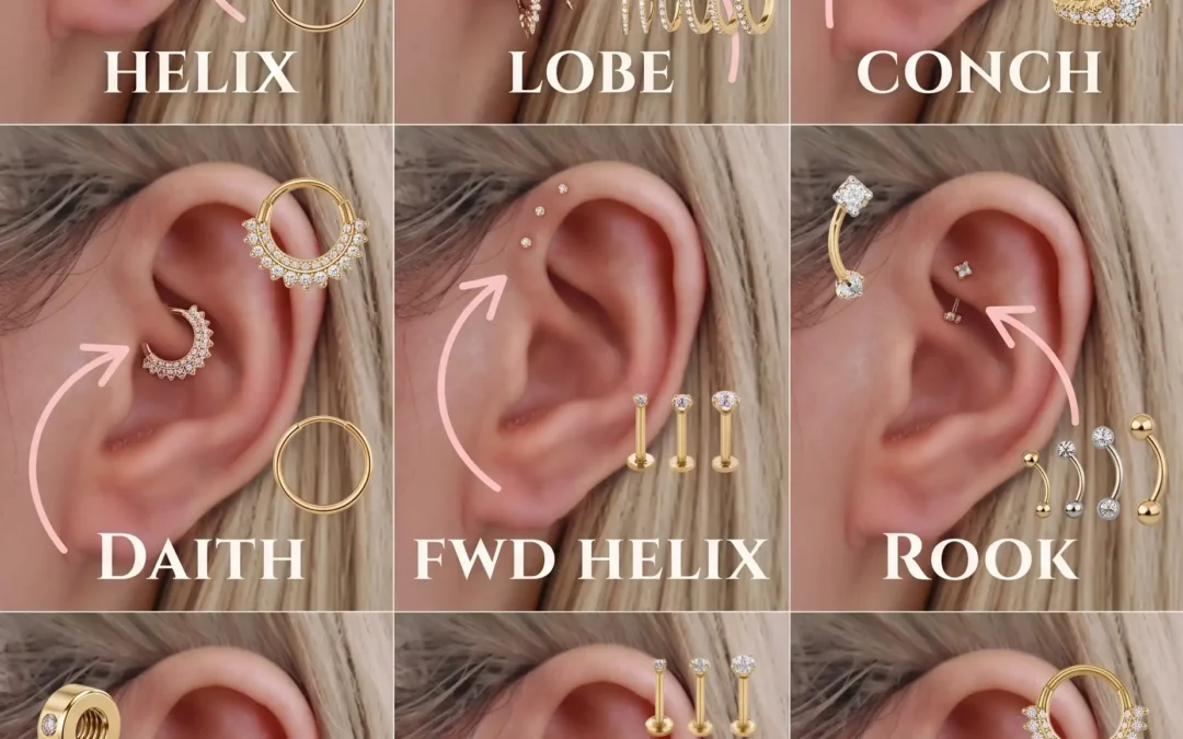 The Ultimate Ear Piercing Guide and Chart